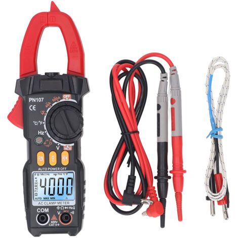 Pinza amperimétrica digital de 600 V, 5999 cuentas, voltaje, corriente, resistencia, capacitancia. (1/4)