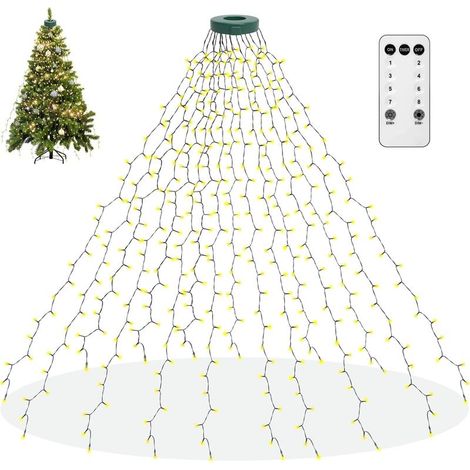 2m Guirlande Lumineuse Blanc Chaud 400LED Guirlande Fil Cuivre 8 Modes Guirlande LED pour Lumière D'arbre de Noël de 1 5 2 1 m, pour la Décoration Extérieur, Jardin, Arbres etc (1/5)