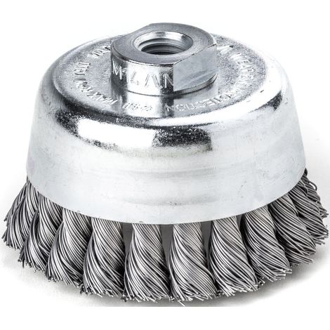 Cepillo taza con abrazadera alambre acero trenzado 484217  Lessmann (1/2)
