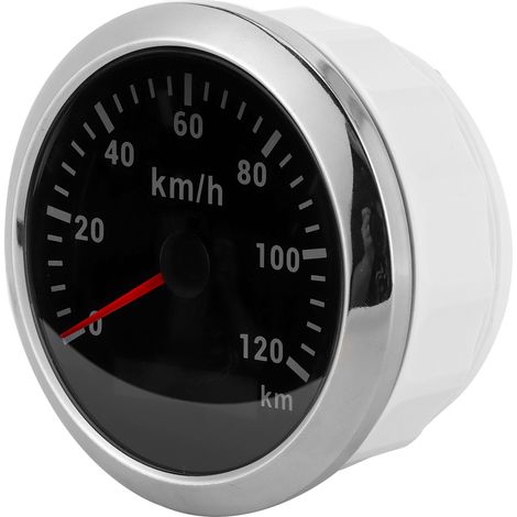 85-mm-GPS-Tachometer bis 120 km/h für Boote, Yachten, Außenbordmotoren, Autos, Motorräder, Baumaschinen, schwarzes Zifferblatt (1/5)
