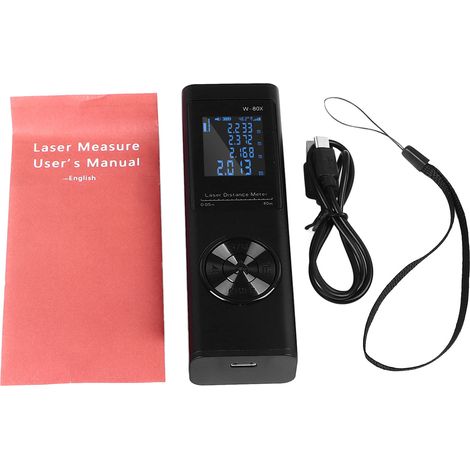 Télémètre Laser, mesure portative extérieure, outil de mesure Rechargeable, haute précision, portée de 262 pieds (1/5)