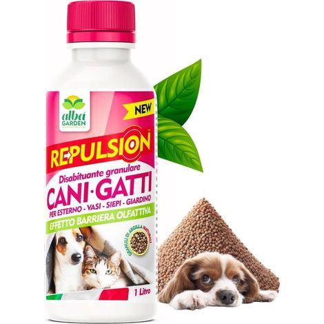 Disabituante Repellente per Cani e Gatti Granulare Contro le Cattive Abitudini di Animali Domestici x 1 Lt (1/5)
