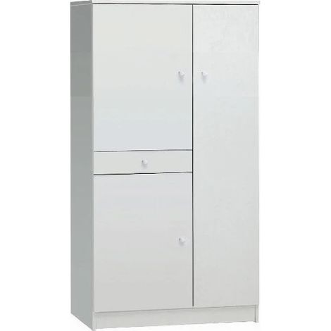 mobile 3 ante e 1 cassetto bianco, 77x147x34 cm (1/3)