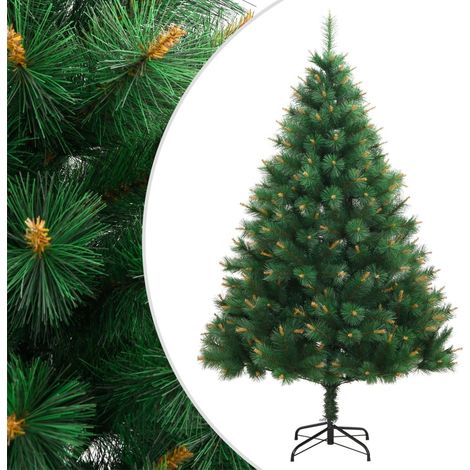 Árbol de Navidad artificial con bisagras y soporte 180 cm vidaXL (1/5)