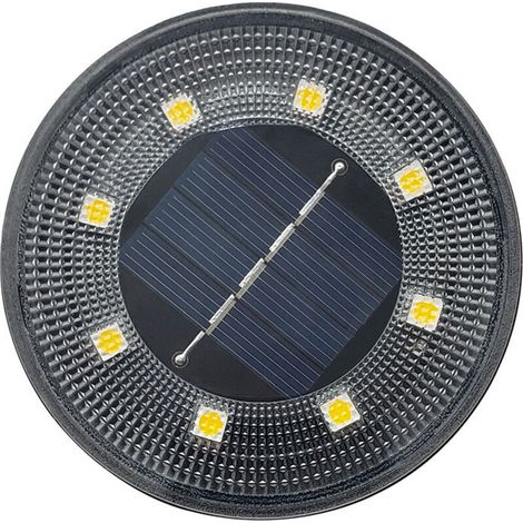 Lampes solaires d'extérieur étanches pour marches de jardin, pelouse et jardin enterrées, noires (1 pièce) (1/5)