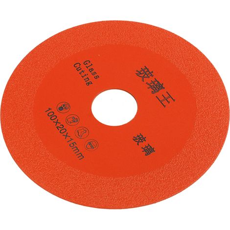 Disque de scie mince de 4 pouces, disque de coupe diamanté en carbure, adapté au meulage des carreaux et des bouteilles en verre, orange.