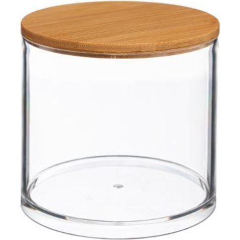 Boîte à Coton Bambou "Beauty" 10cm Transparent (1/2)