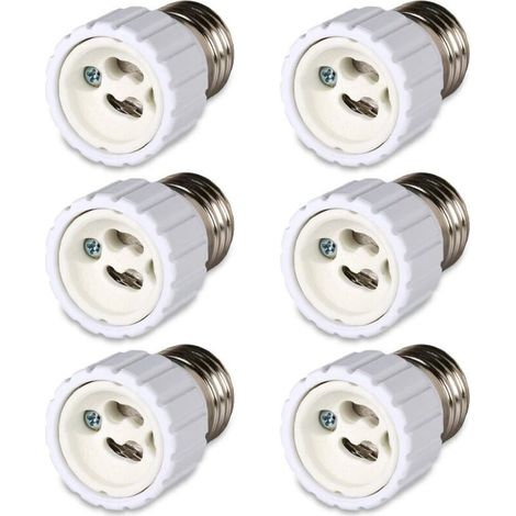 6 pieces E27 bayonet socket to GU10 socket converter, 220 to 240 V [energy class A]