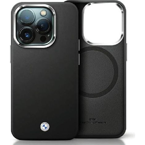 BMW BMHMP14X23PUFWK iPhone 14 Pro Max 6,7" noir/noir Signature Wrapped Metal MagSafe