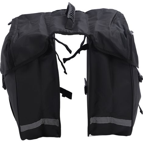 Sacoche arrière de vélo 34L étanche double côté avec bandes réfléchissantes pour cyclisme nocturne noir (1/5)