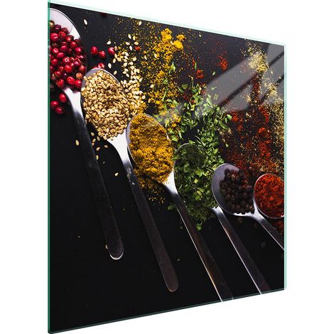 GLASSCHUTZPLATTE FÜR HERD 50x52 GEWÜRZE (1/5)