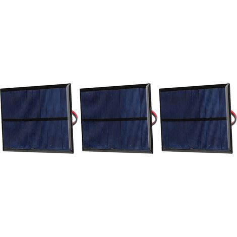 Module Solaire Époxy 5V 200mA avec Câbles Rouge et Noir 30cm - 3 Pièces pour Arduino et Projets DIY (1/5)