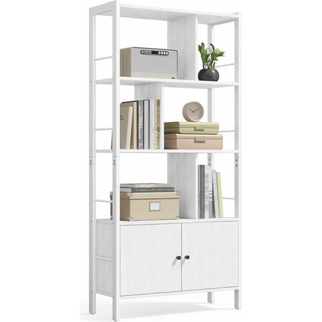 Libreria con mobiletto inferiore, bianca (1/5)