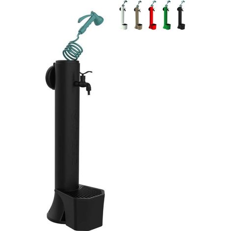Sined Tritone Pro Fuente De Polietileno Con Cesta y Manguera Con Pistola Negra Con Manguera De 75 m De Largo (1/5)