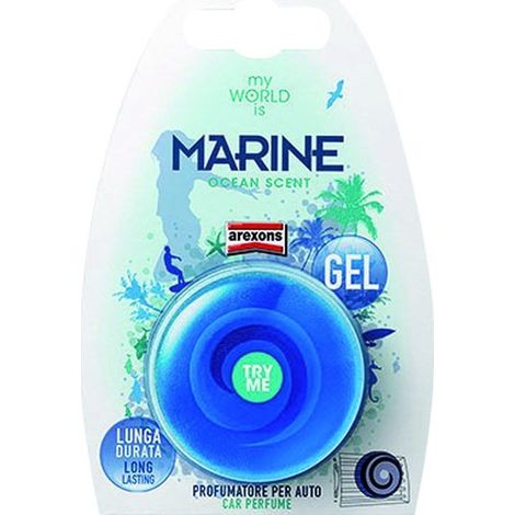Deodorante auto my world, profumatore da bocchetta in gel concentrato, fragranza marine