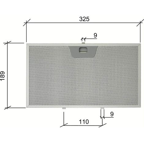 Filtro cappa alluminio metallico antigrasso faber franke  235x189mm f 234 (1/5)