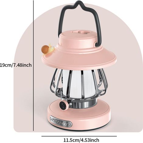 Lampe de nuit portable rétro escargot cartoon à suspension, 1 pièce, matériau PVC, éclairage LED, commande tactile, idéale pour mariage, Halloween, Noël (1/5)