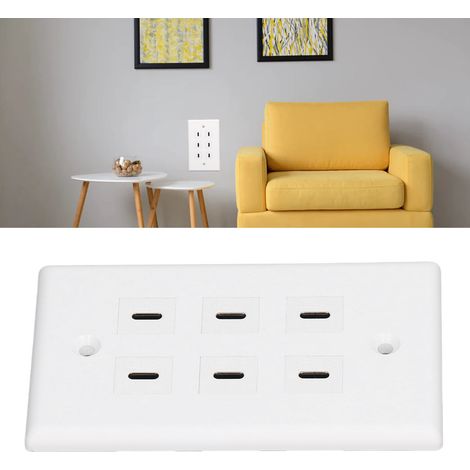 Prise Murale 6 Ports USB avec Port Type C - Bureau et Professionnel
