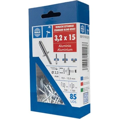 Remache cabeza alomada Ø 4,8 x 18 mm bralo 60 uds (1/2)