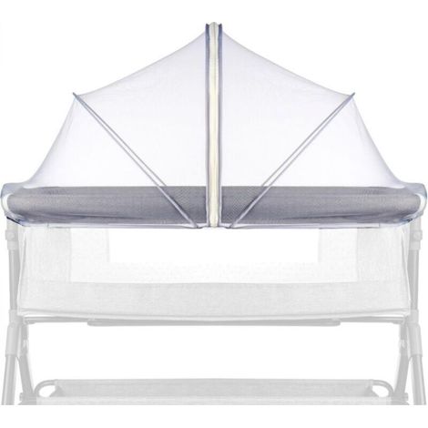 Moustiquaire pour berceau, anti-insectes, punaises de lit et chats, fermeture éclair à double sens, blanche (1/5)