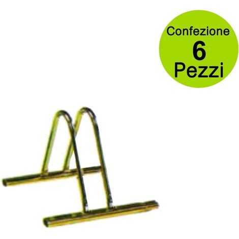 Multipack da 6 pz portabici singolo zincato giallo