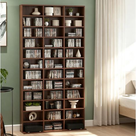 Libreria da terra 102x23,5x195 cm in MDF marrone con 36 scomparti - MEUBLIV (1/5)