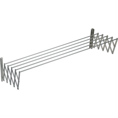 Sauvic 90835-Stendibiancheria, Estensibile, Alluminio, 120 cm.