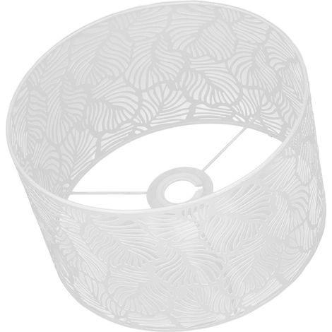 Abat-jour blanc de style moderne et épuré, compatible avec les ampoules E14 et E27. (1/5)