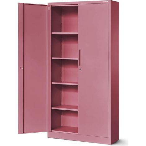 Armoire de Bureau Métal à Dossiers Verrouillable 185 x 90 x 40 cm (1/5)