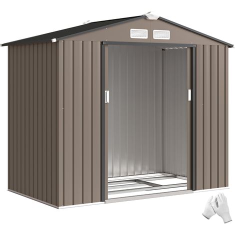 Abri de Jardin Frostgate Robuste Élégante Rangement Sécurisé Chocolat (1/5)