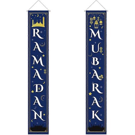 Ramadan-Eid-Mubarak-Spruch für muslimische Eingangstüren, geeignet für Banner und Flaggen im Außenbereich, Dekoration für Ramadan-Mubarak-Feiern und andere Festlichkeiten