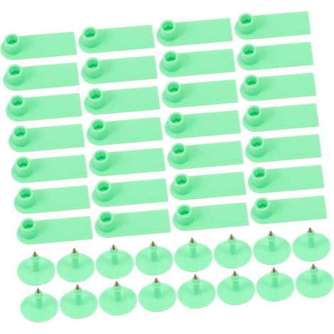 Étiquettes D'oreilles en Plastique pour Bovins et Ovins, Identification Animale, Lot de 100 Pièces Vertes, Usage Ferme et Ranch, Résistantes, Inaltérables, Prévention Transmission (1/5)