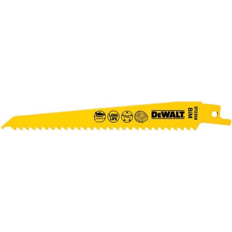 DEWALT Säbelsägeblatt 152 x 4,2 mm S611VF HOLZ MIT NÄGELN, PVC / 5 Stk.