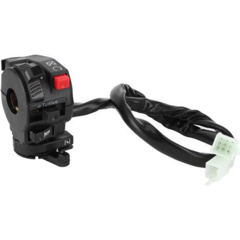 6 fonctions 9 fils côté gauche interrupteur de commande assemblée Kill Start interrupteur de starter, interrupteur de guidon 22mm 9 broches 8 fils adaptés pour 200cc 250cc Dirt Quad Bike