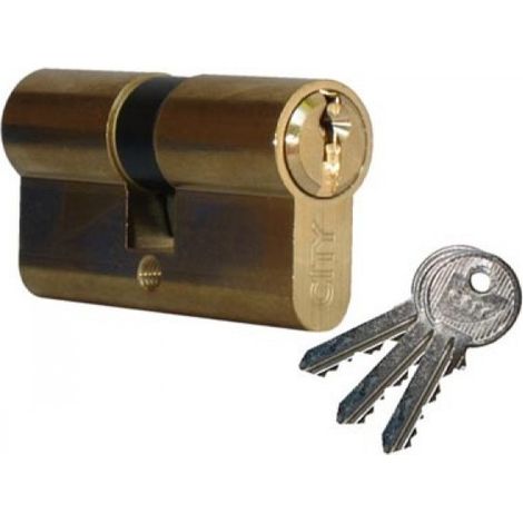 Cilindro City ISEO 30x40mm latón pulido - varios V03 KCF005503 - 520930427V03