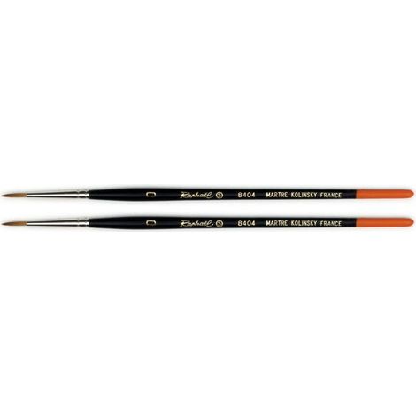 Lot de 2 pinceaux ronds Kolinsky S Raphaël n°0 martre série 8404 (1/2)
