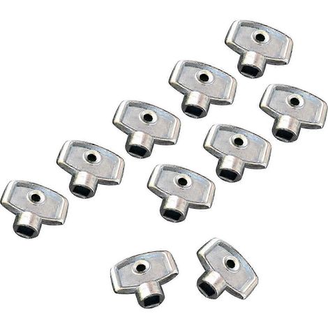 10 clés de purge carrées pour radiateur, clé de purge en métal pour plomberie, clé de purge pratique pour robinetterie-C Zinc (1/5)