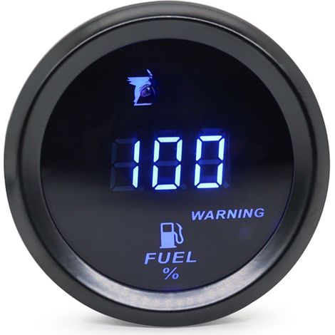 Universelle Kfz-Kraftstoffstandanzeige, 52 mm (2 Zoll) Digitalanzeige, 240–33 Ohm Widerstand, blaue/rote LED, 12 V