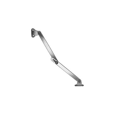 Hettich – Compas d'abattant acier nickelé – Longueur 200 mm – Pied à visser pour meubles – Charge maximale élevée