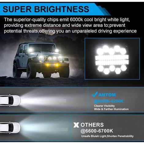 102W Phare de Travail led 15000LM Feux de Recul Led 12v, Phare Led Projecteurs pour voiture, tracteur bateau, 12-24v camion (1/4)