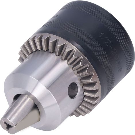 Adaptateur convertisseur sans clé pour mandrin de perceuse 3-16 mm 1/2-20UNF à 3 mors en acier inoxydable (1/5)