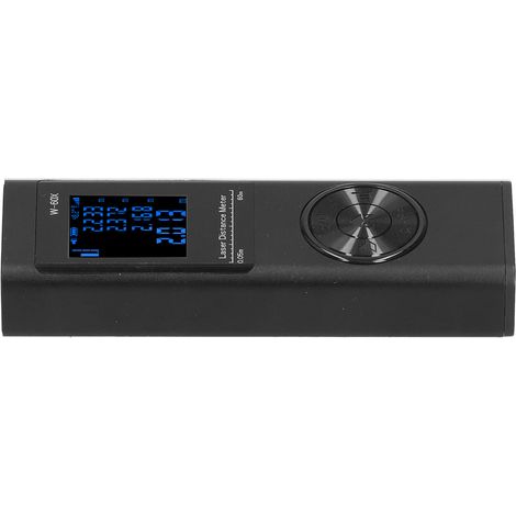Télémètre laser infrarouge portable de haute précision, règle électronique en alliage d'aluminium [W60X Noir] avec batterie intégrée, expédié inclus. (1/5)