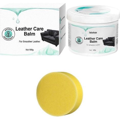Baume de recoloration pour cuir, produit de rénovation et de polissage pour cuir, nettoyant et réparateur de rayures (1/4)