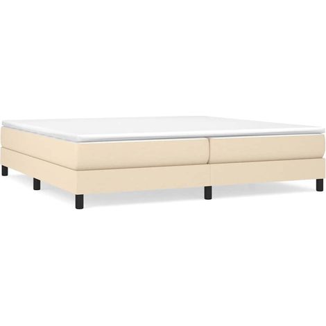Maison Exclusive - Boxspringbettgestell Creme 200x200 cm Stoff (1/5)