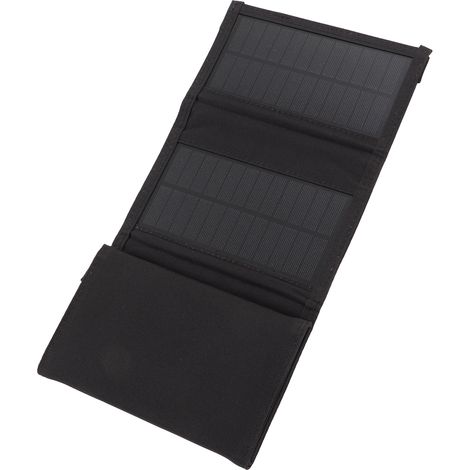 Tragbares 15W-Solarpanel, faltbar, PV, monokristallines Silizium, 5V Schnellladefunktion für Wohnmobil, Mobiltelefon, Outdoor (1/5)