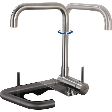 Batidora de cocina, rotación de 360°, diseño plegable, cromo, G3/8 (1/5)