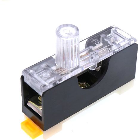 FS-101 Illuminated Fuse Holder, Single-Pack Rail Fuse Box, FS10 6X30, Built-in 10A Fuse (1/4)