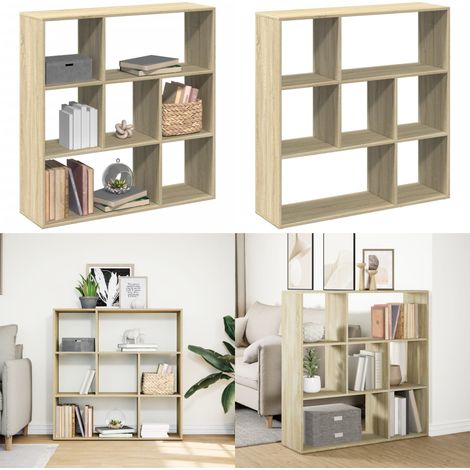 vidaXL Raumteiler-Bücherregal Sonoma-Eiche 102x29x103,5 cm (1/5)