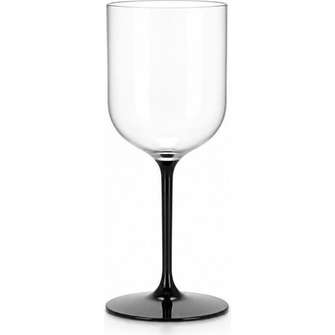 Brevetti WAF Calice Croisière FM35 42 cl in Policarbonato Gambo Nero – Calice Resistente per Vino e Outdoor