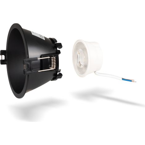 Lotto Aro downlight rotondo Ø93mm + Modulo LED MR16 5W - Bianco Caldo